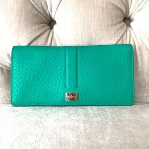 Cole Haan Green/ Turquoise Bifold Wallet